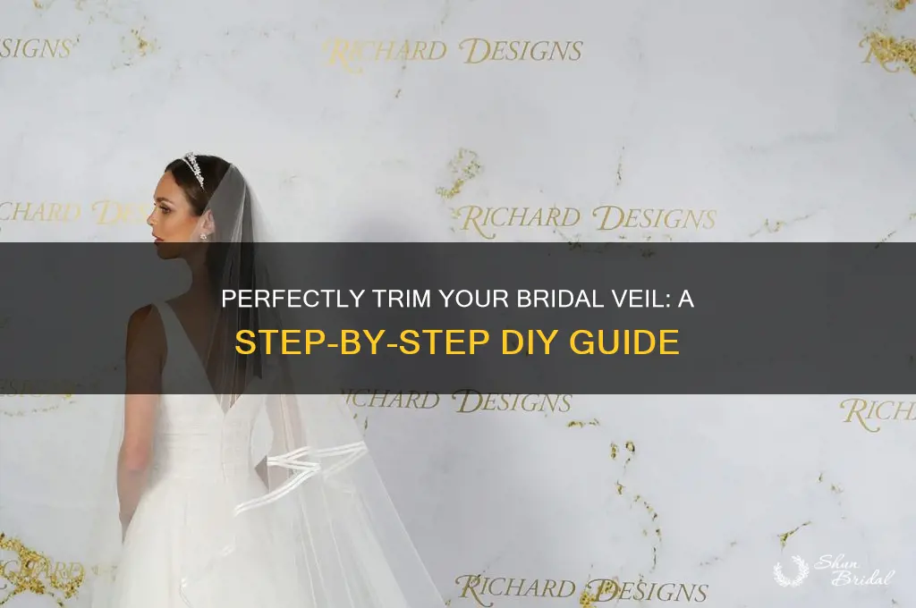 how to trim a bridal veil