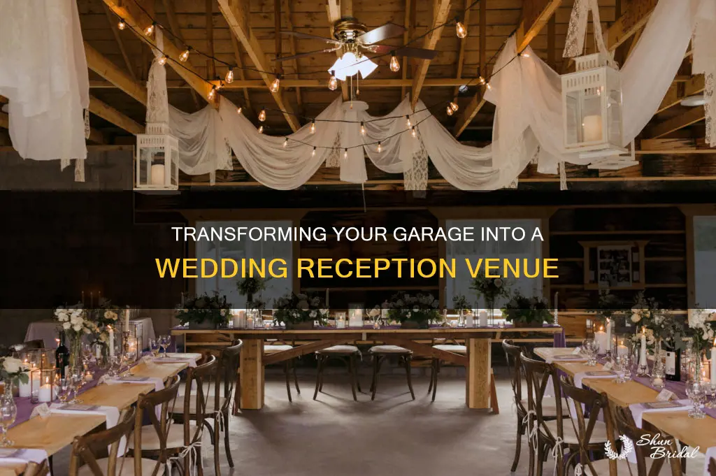 how to turn a garage into a wedding reception