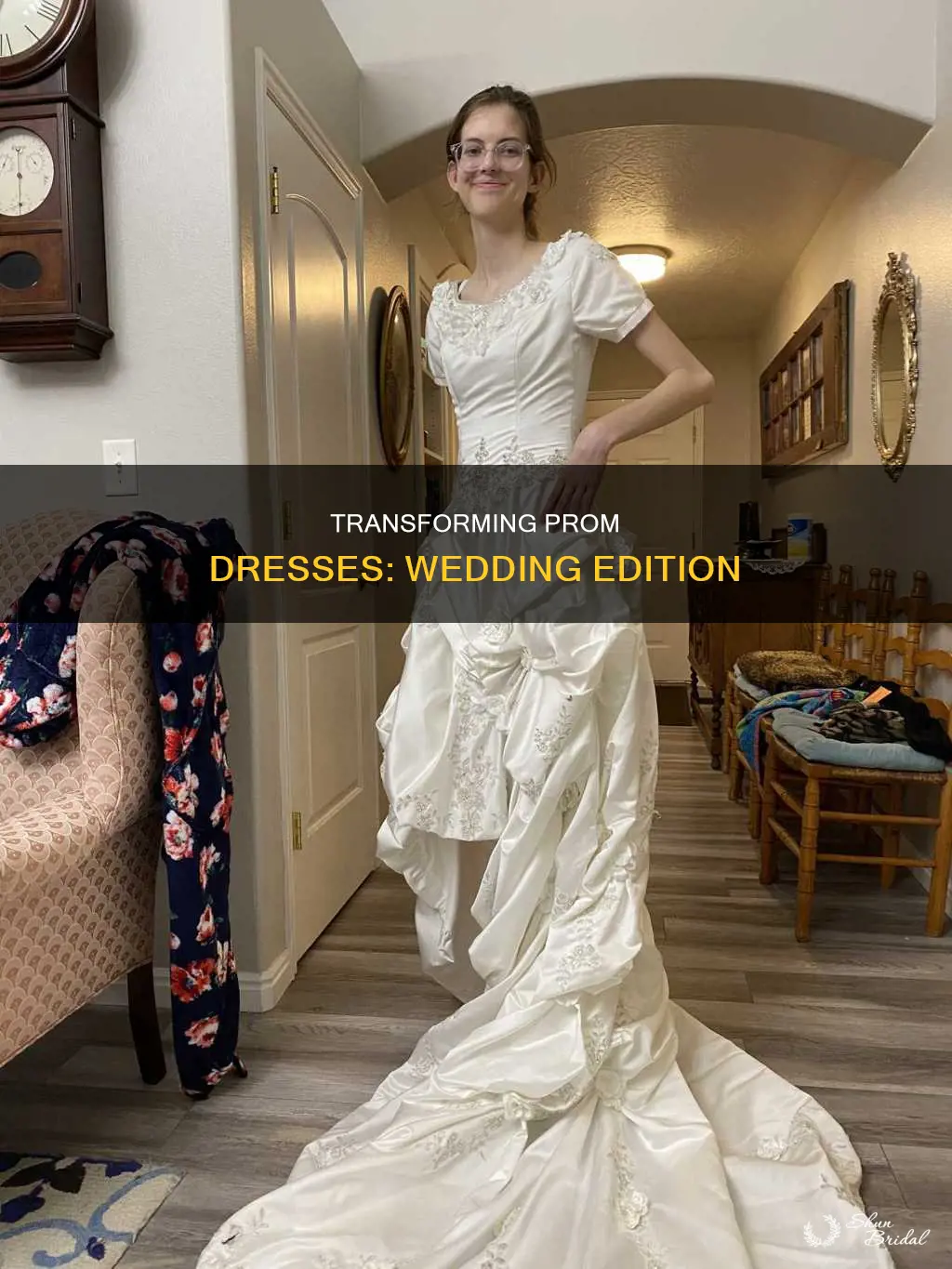 how to turn a prom dress into a wedding dress