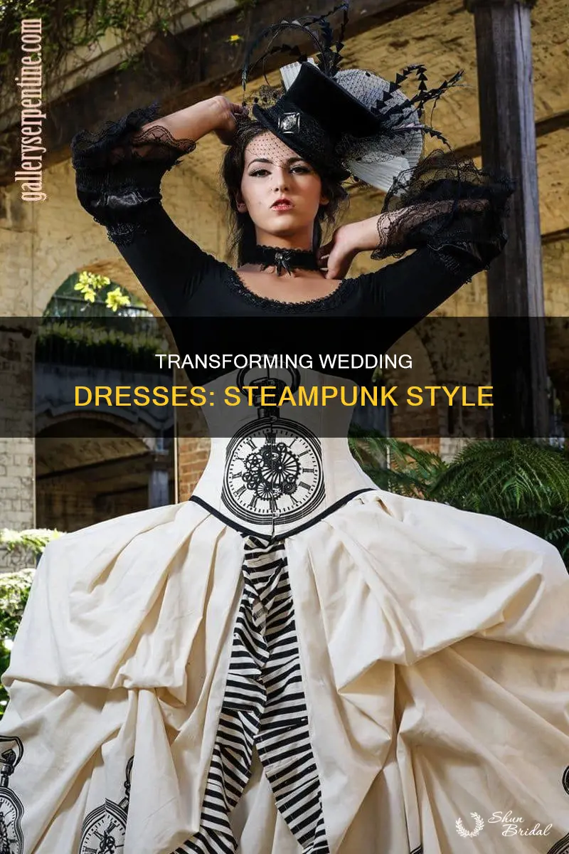 how to turn a wedding dress into a steampunk costume