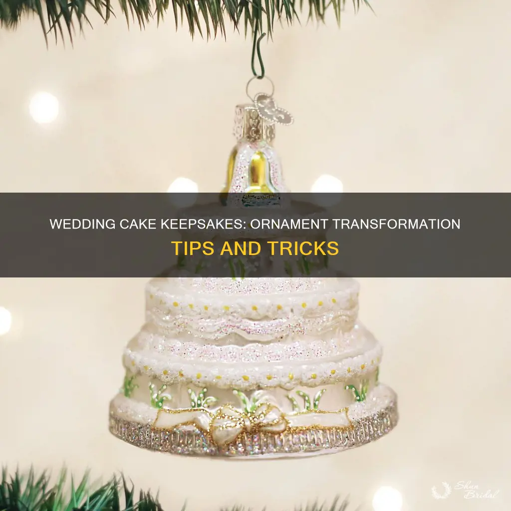 how to turn your wedding cake into an ornament