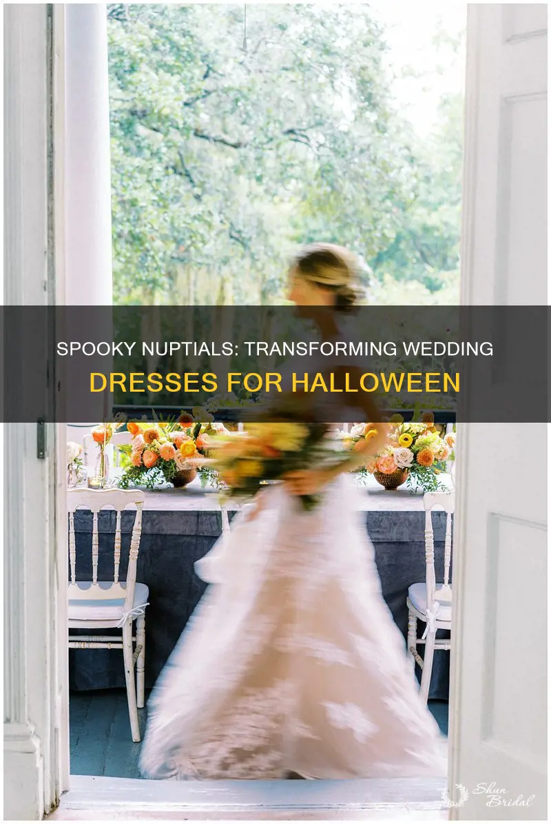 how to turn your wedding dress into a halloween costume