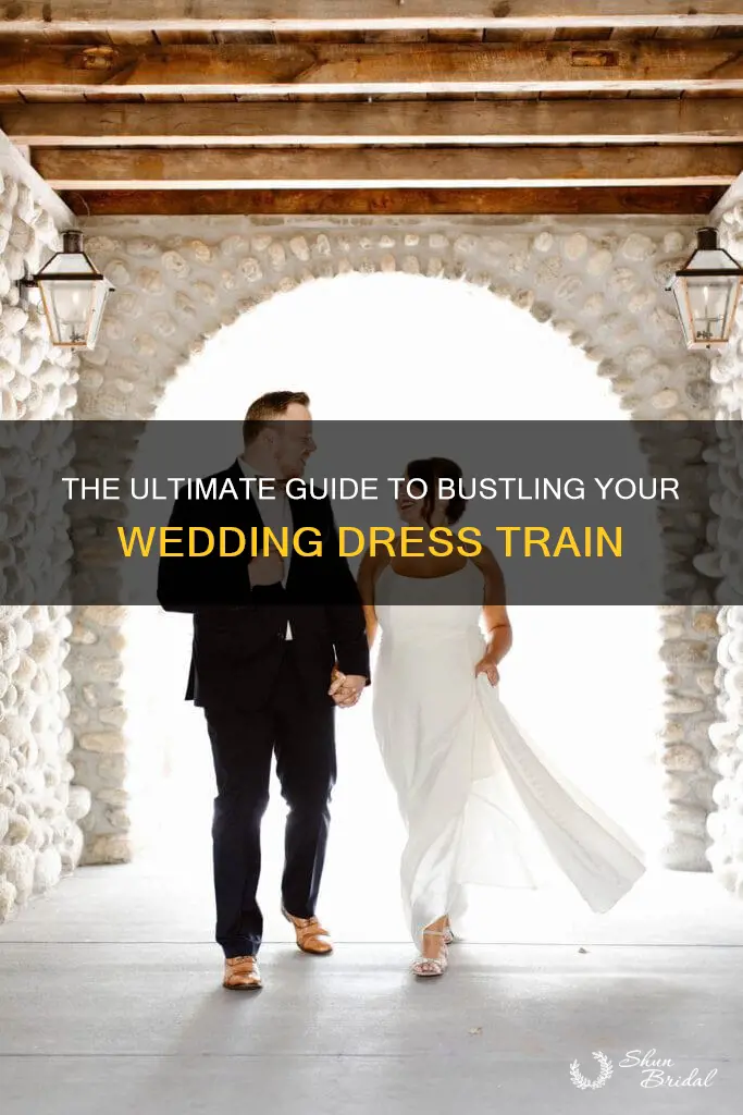how to under bustle a wedding dress train