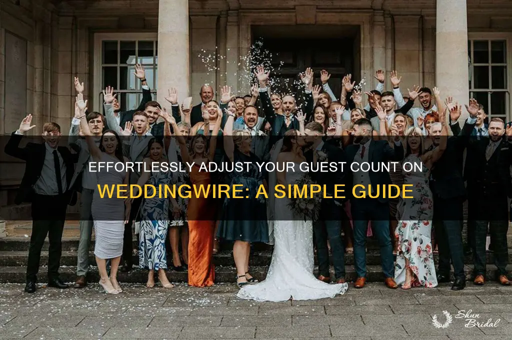 how to update guests number in wedding wire
