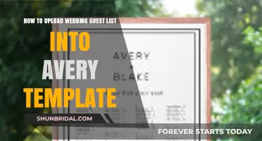 Effortlessly Upload Your Wedding Guest List into Avery Templates