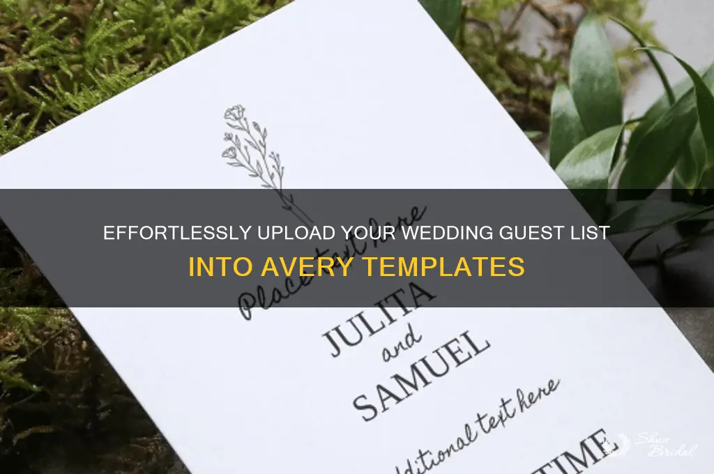how to upload wedding guest list into avery template