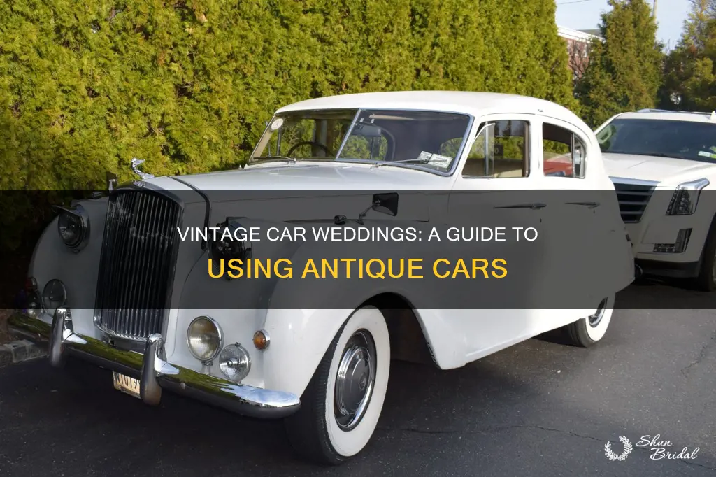 how to use a antique car for weddings