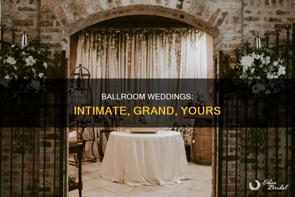 how to use a ballroom for a small wedding