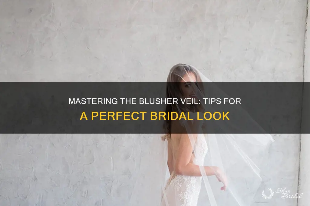 how to use a blusher veil