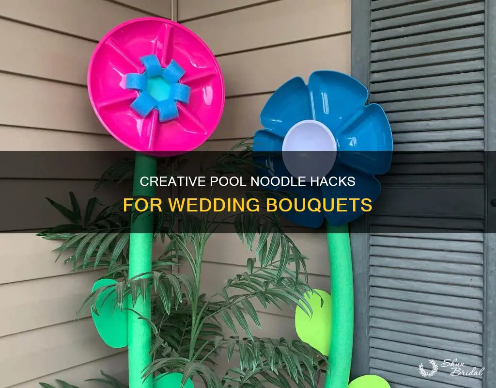 how to use a pool noodle for wedding bouquets
