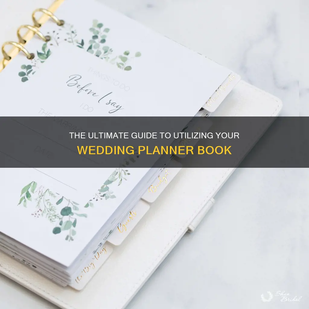 how to use a wedding planner book