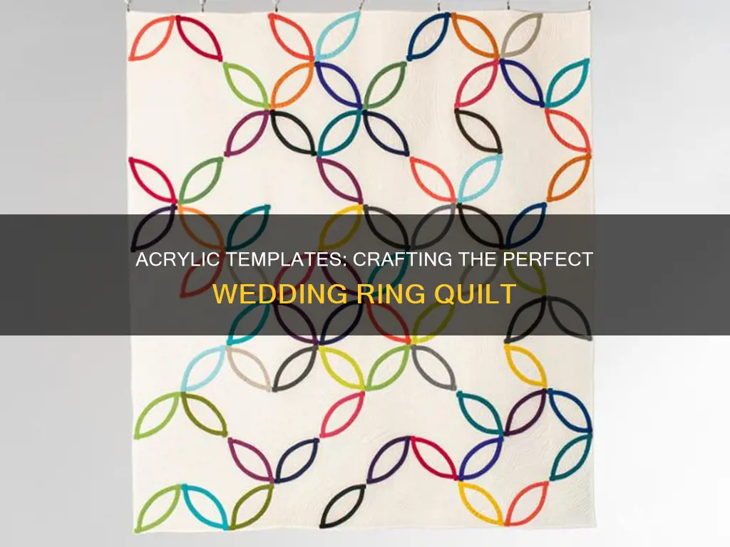 how to use acrylic templates for wedding ring quilt