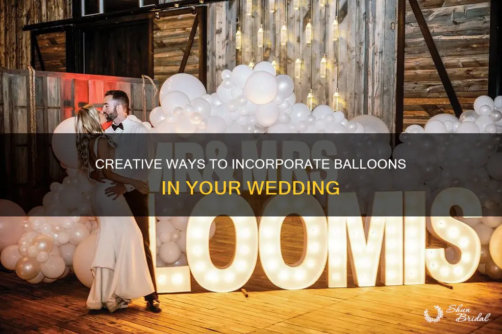 how to use balloons in a wedding