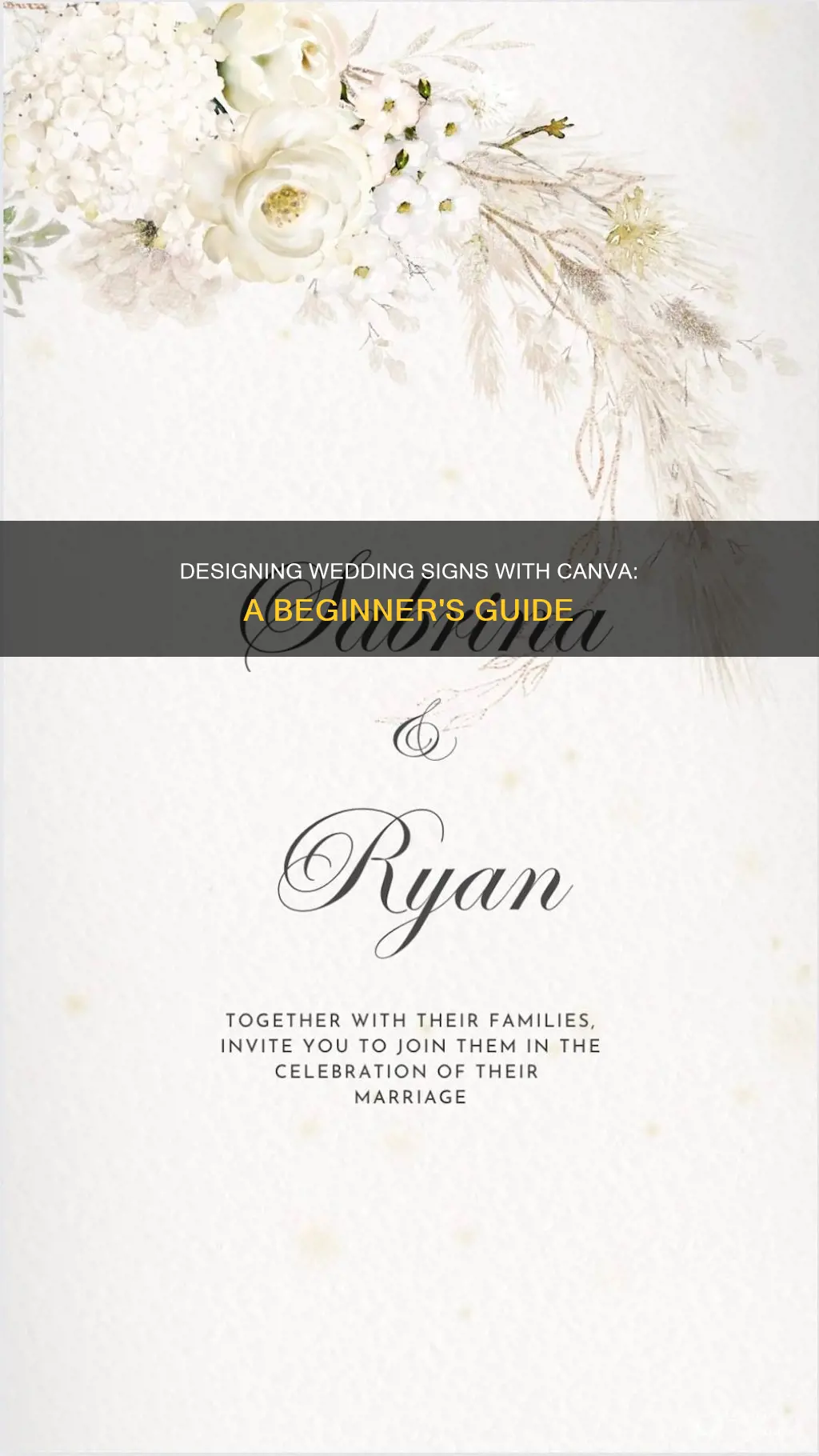 how to use canva for wedding signs