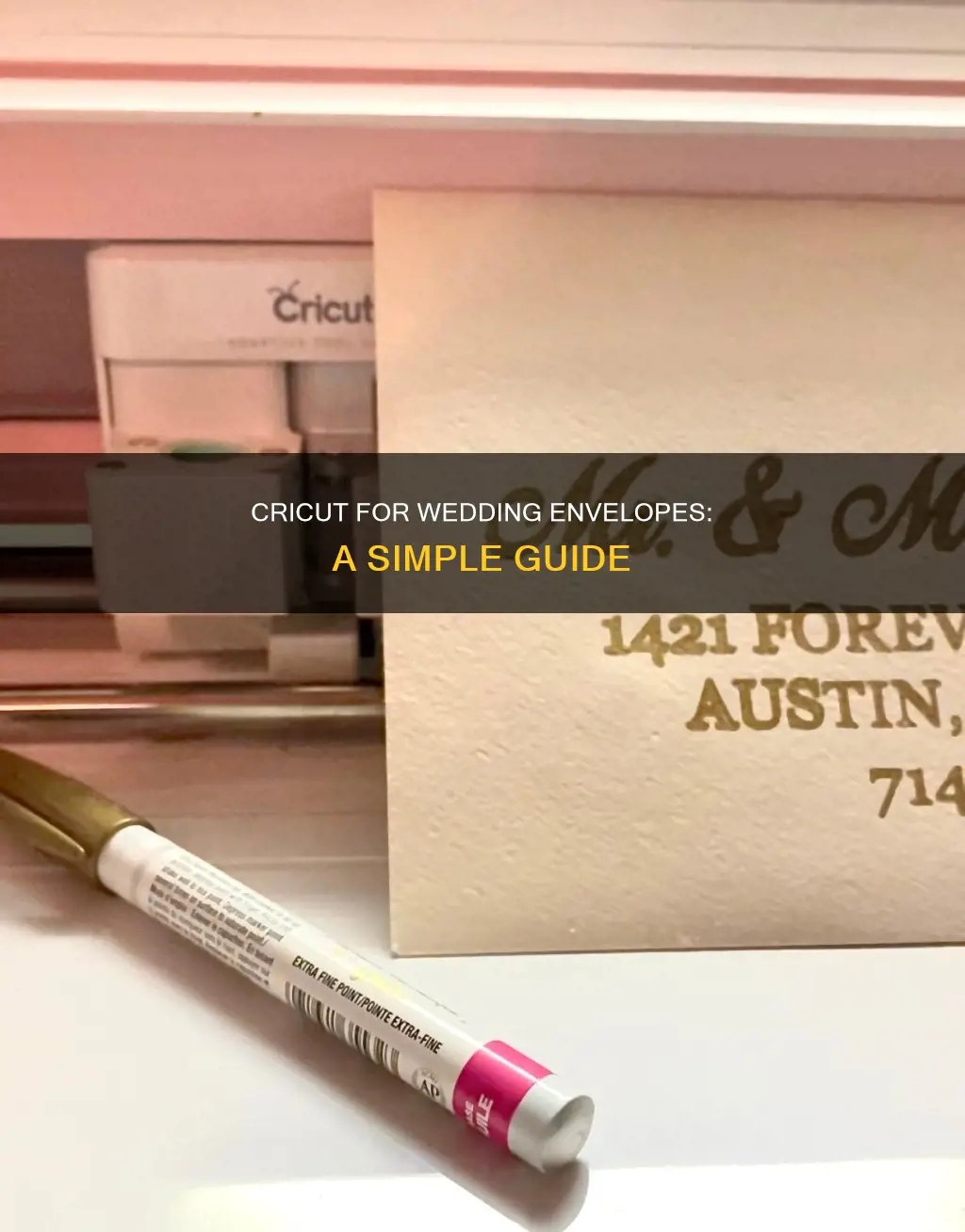 how to use cricut to address wedding envelopes