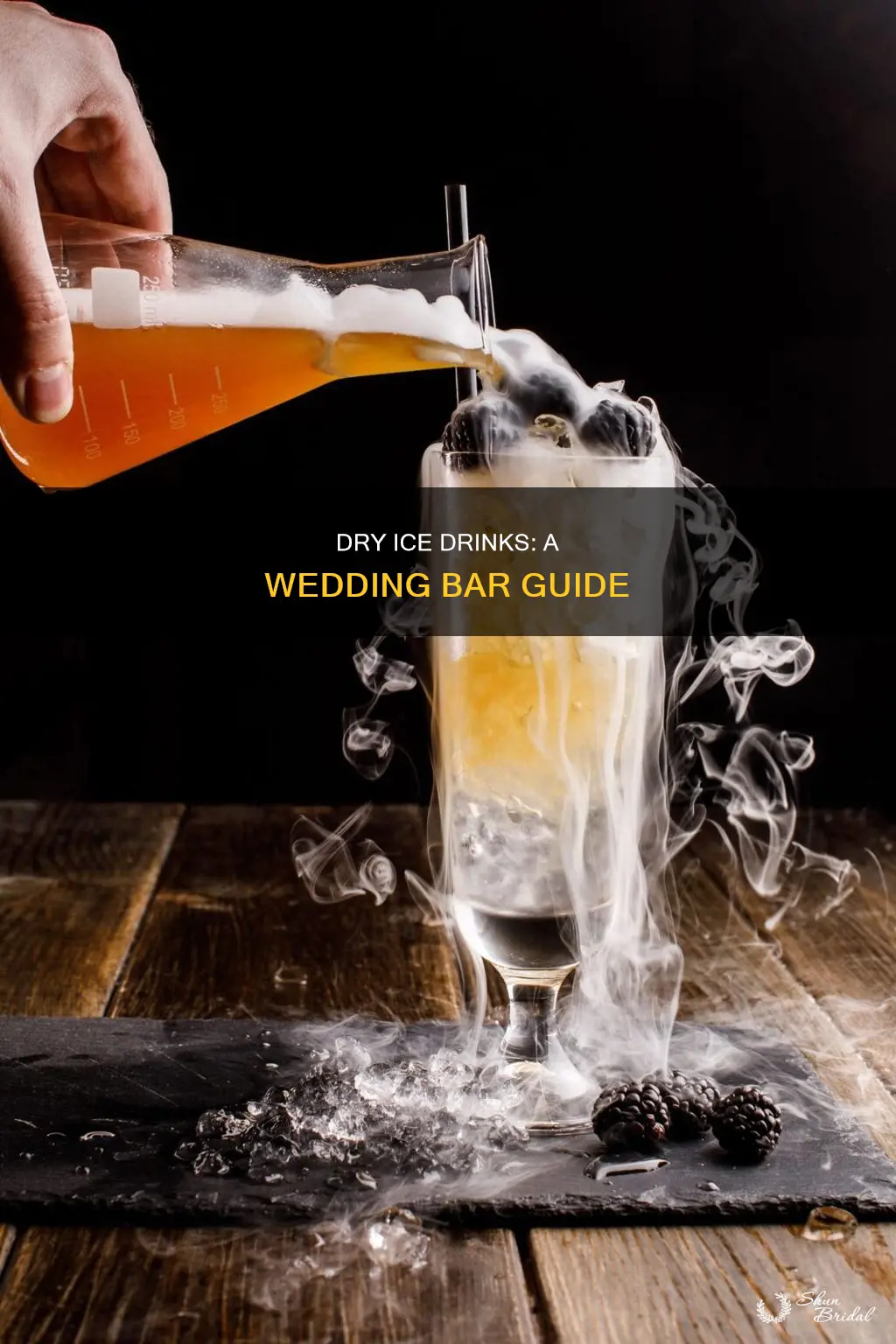 how to use dry ice for bar at a wedding
