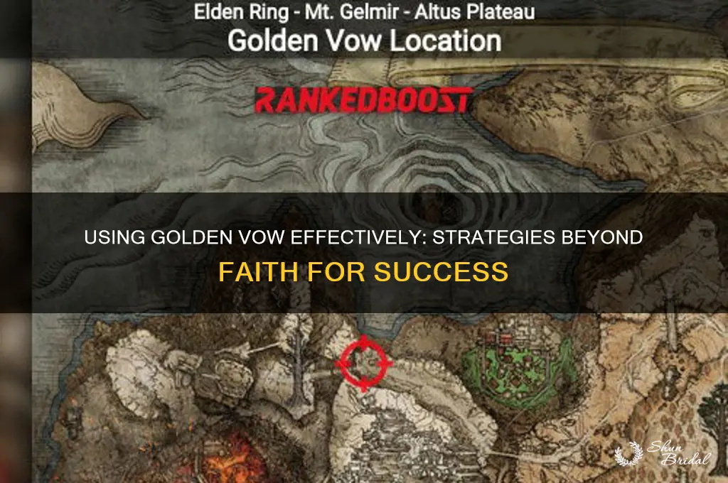 how to use golden vow withiut faith