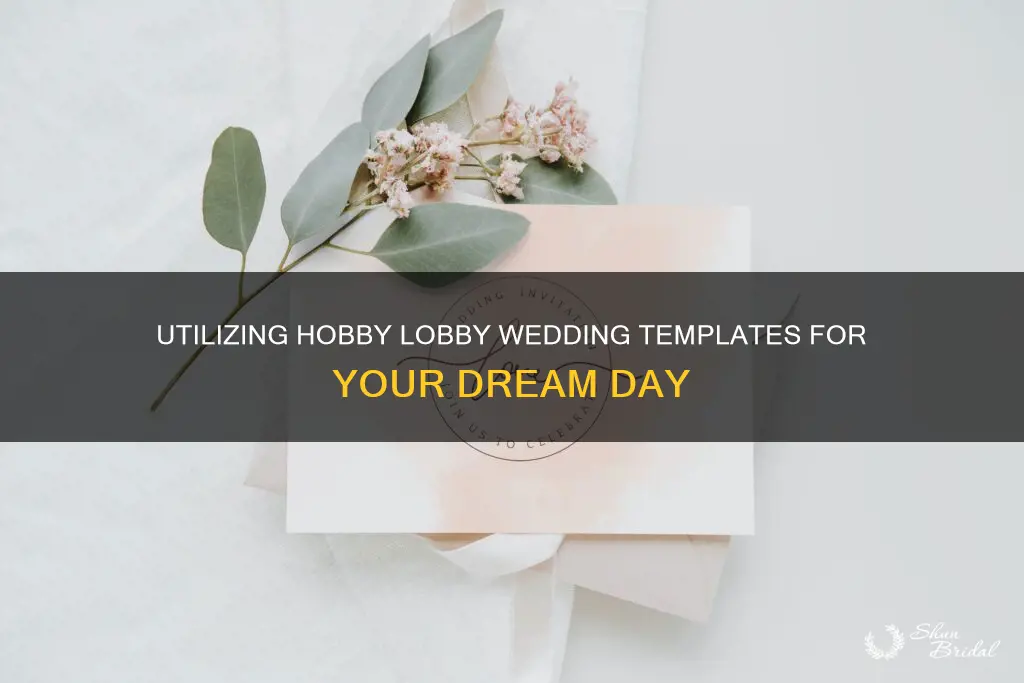 how to use hobby lobby wedding templates