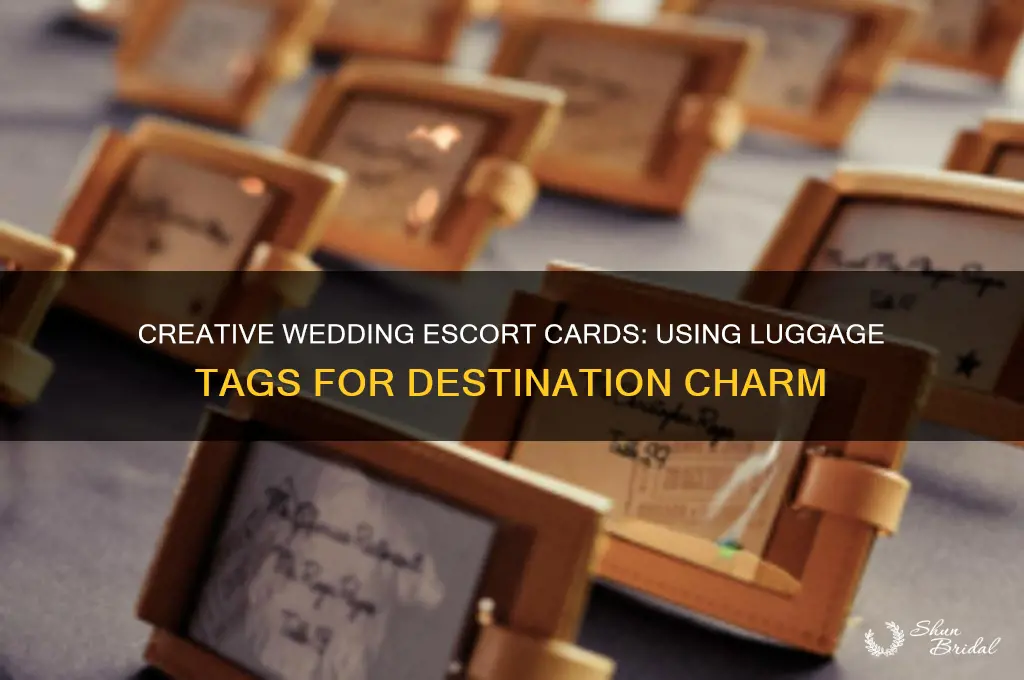 how to use luggage tags as wedding escort cards
