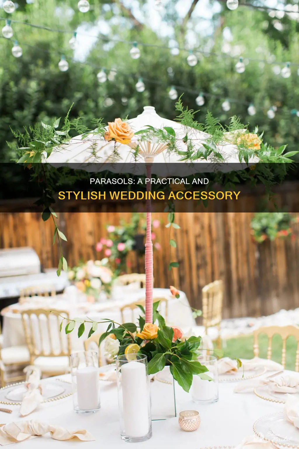 how to use parasols at a wedding