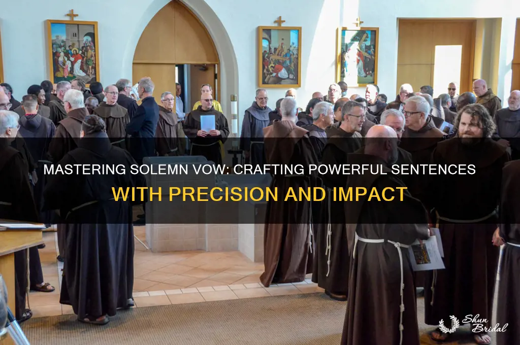 how to use solemn vow in a sentence