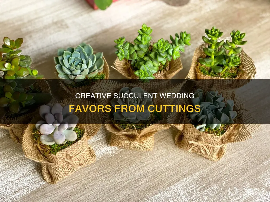 how to use succulent cuttings as wedding favors