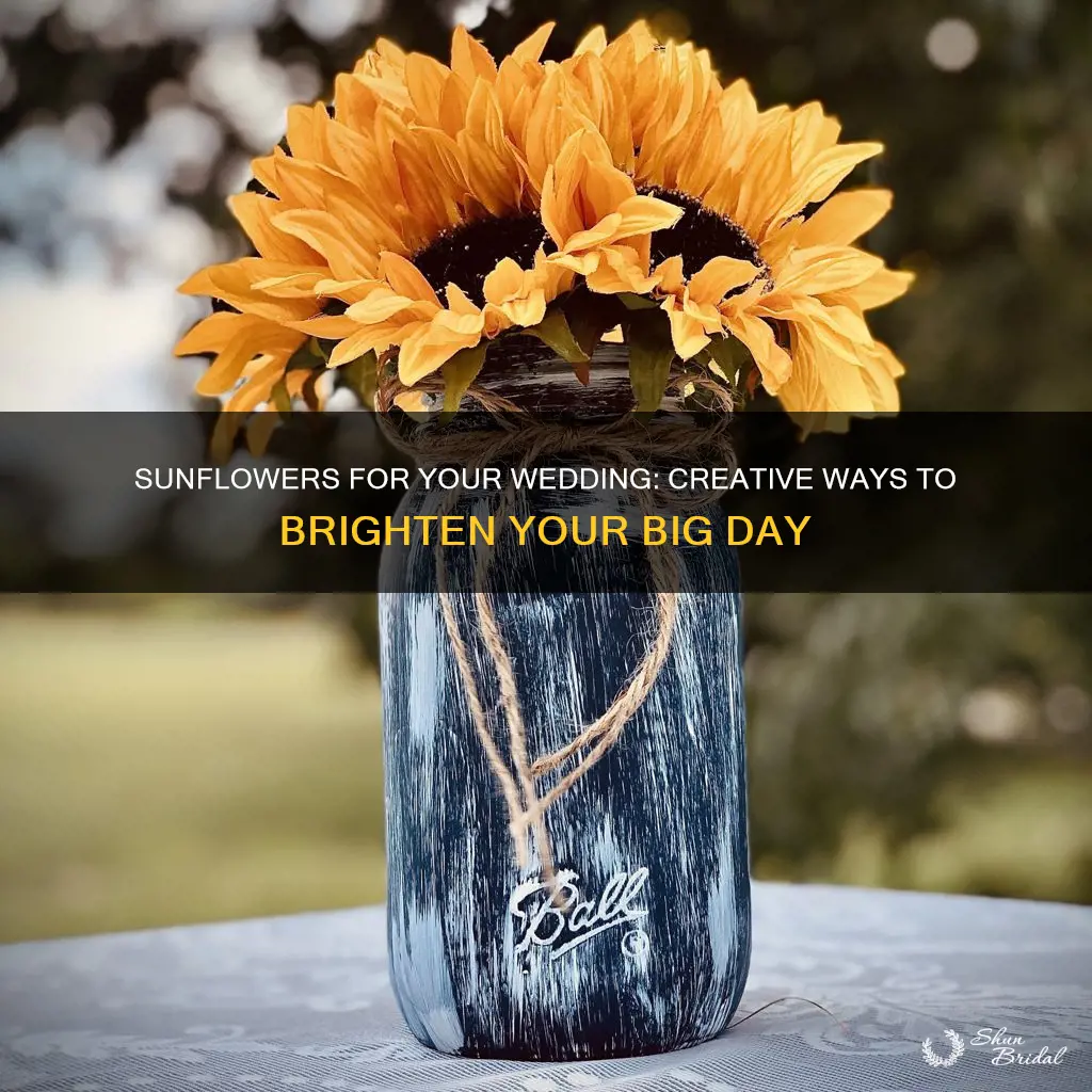how to use sunflowers for a wedding
