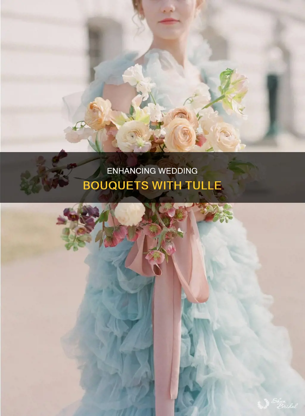 how to use tulle on a wedding bouquet