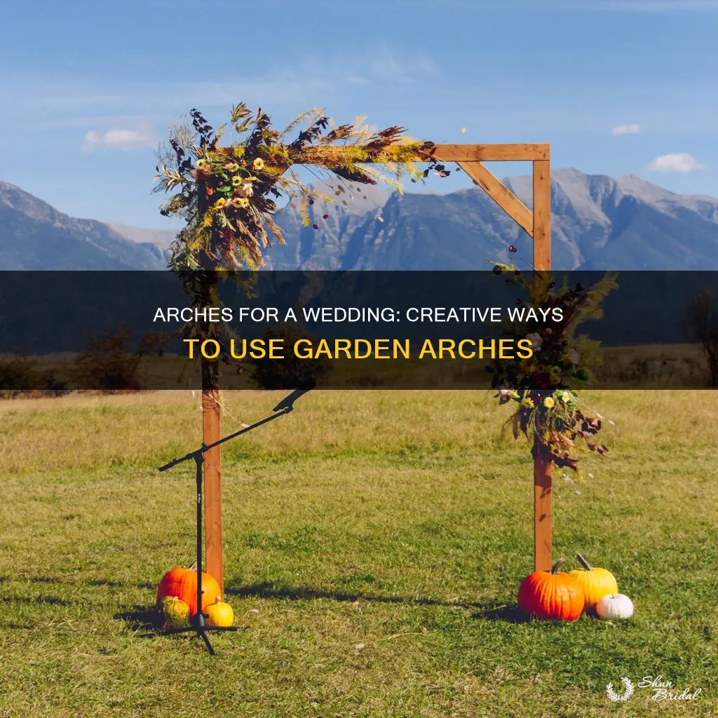 how to use two garden arches for a wedding