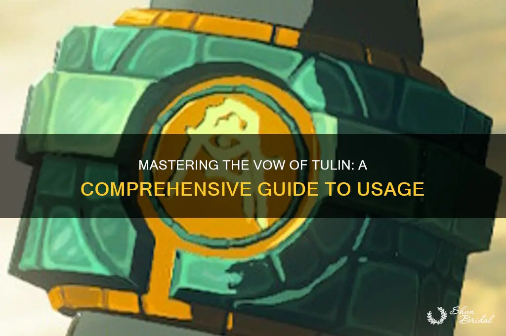 how to use vow of tulin