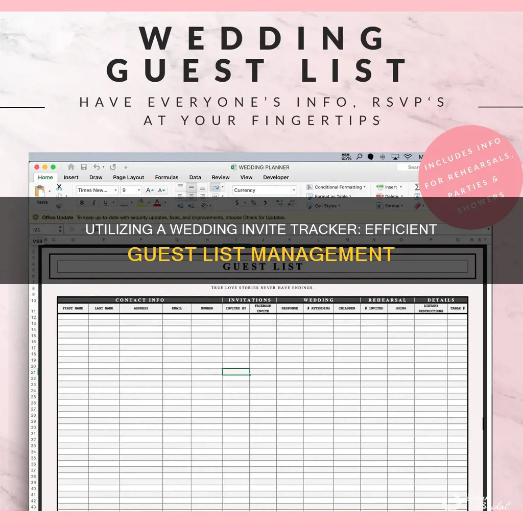 how to use wedding invite tracker