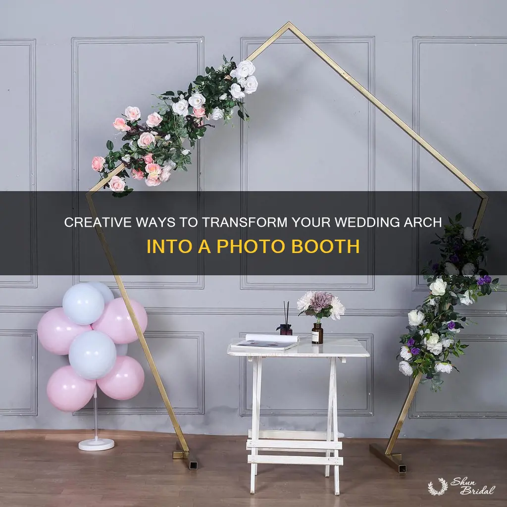 how to use your wedding arch as a photo booth