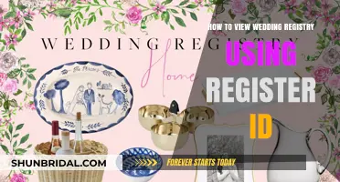 Accessing Wedding Registries: Using Register IDs