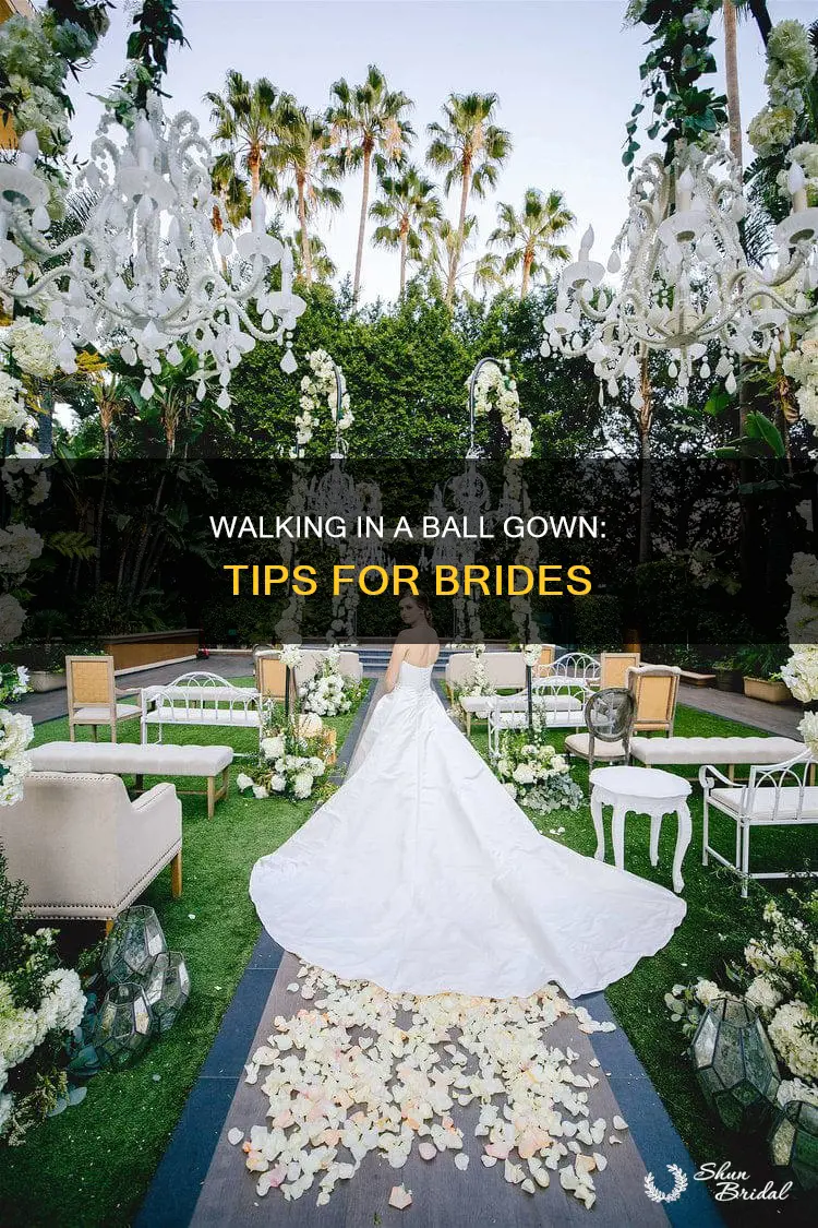 how to walk in a ball gown wedding dress