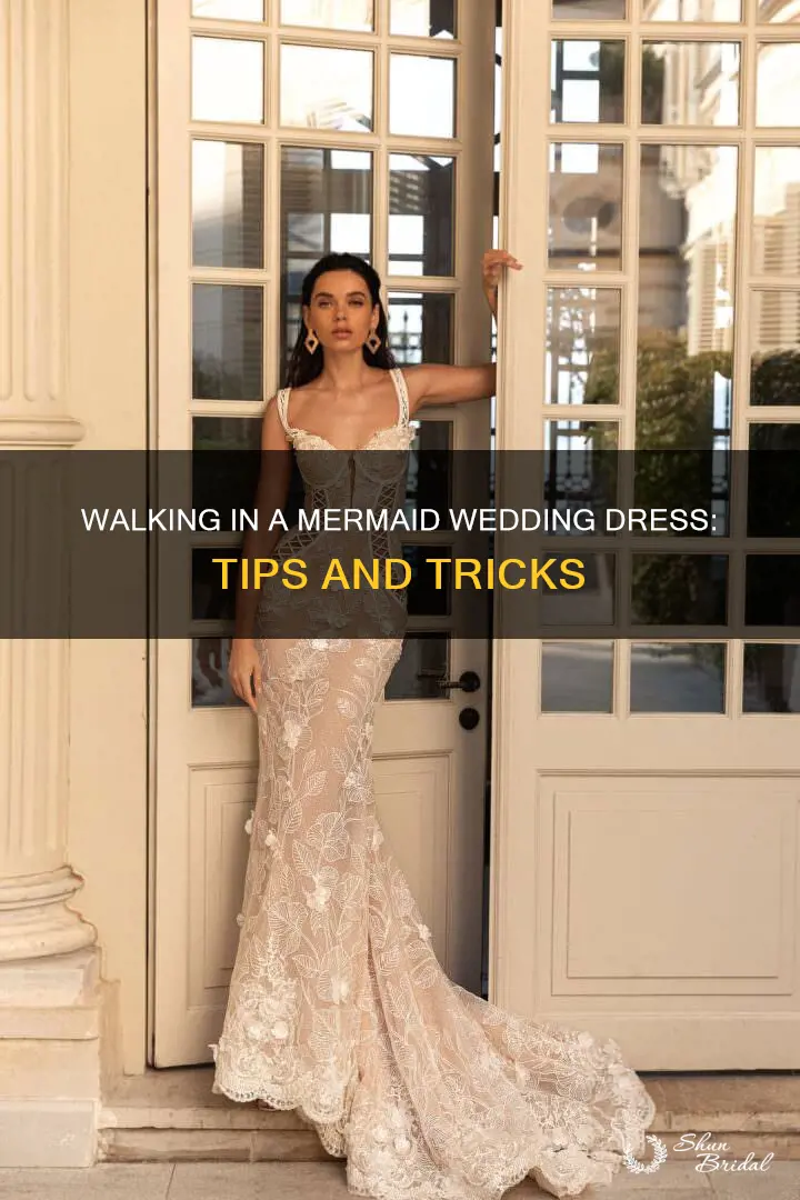 how to walk in a mermaid wedding dress