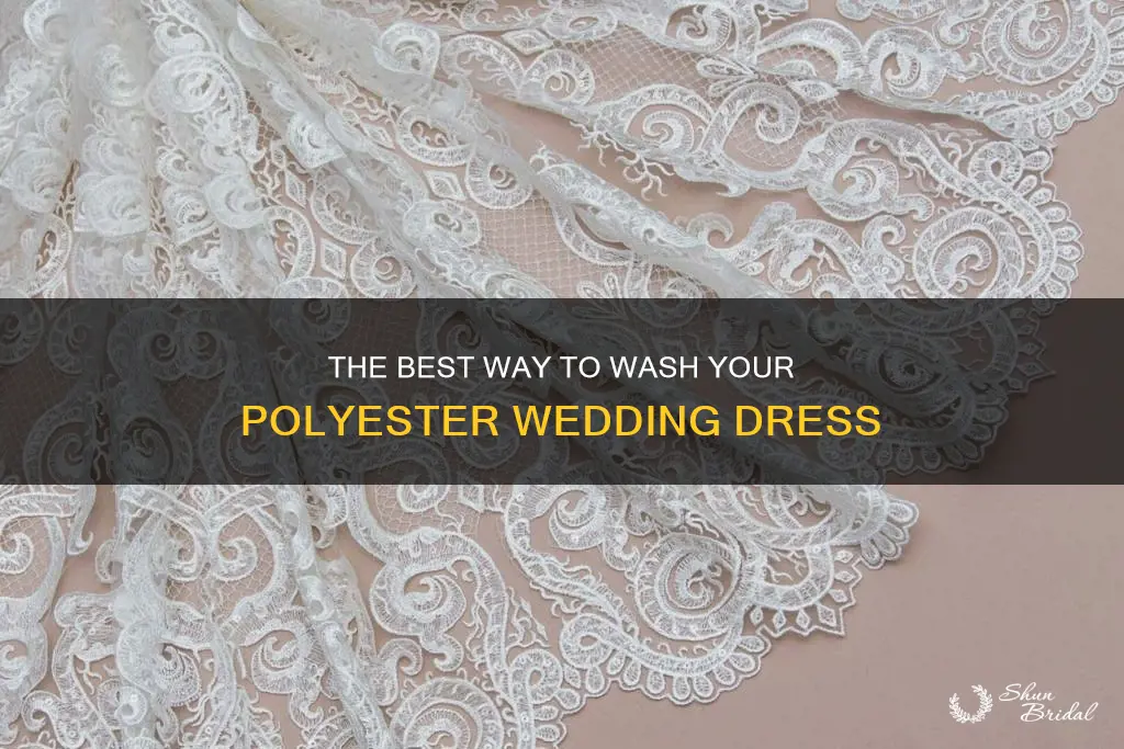 how to wash a polyester wedding dress