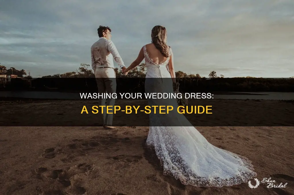 how to wash a wedding dress at home