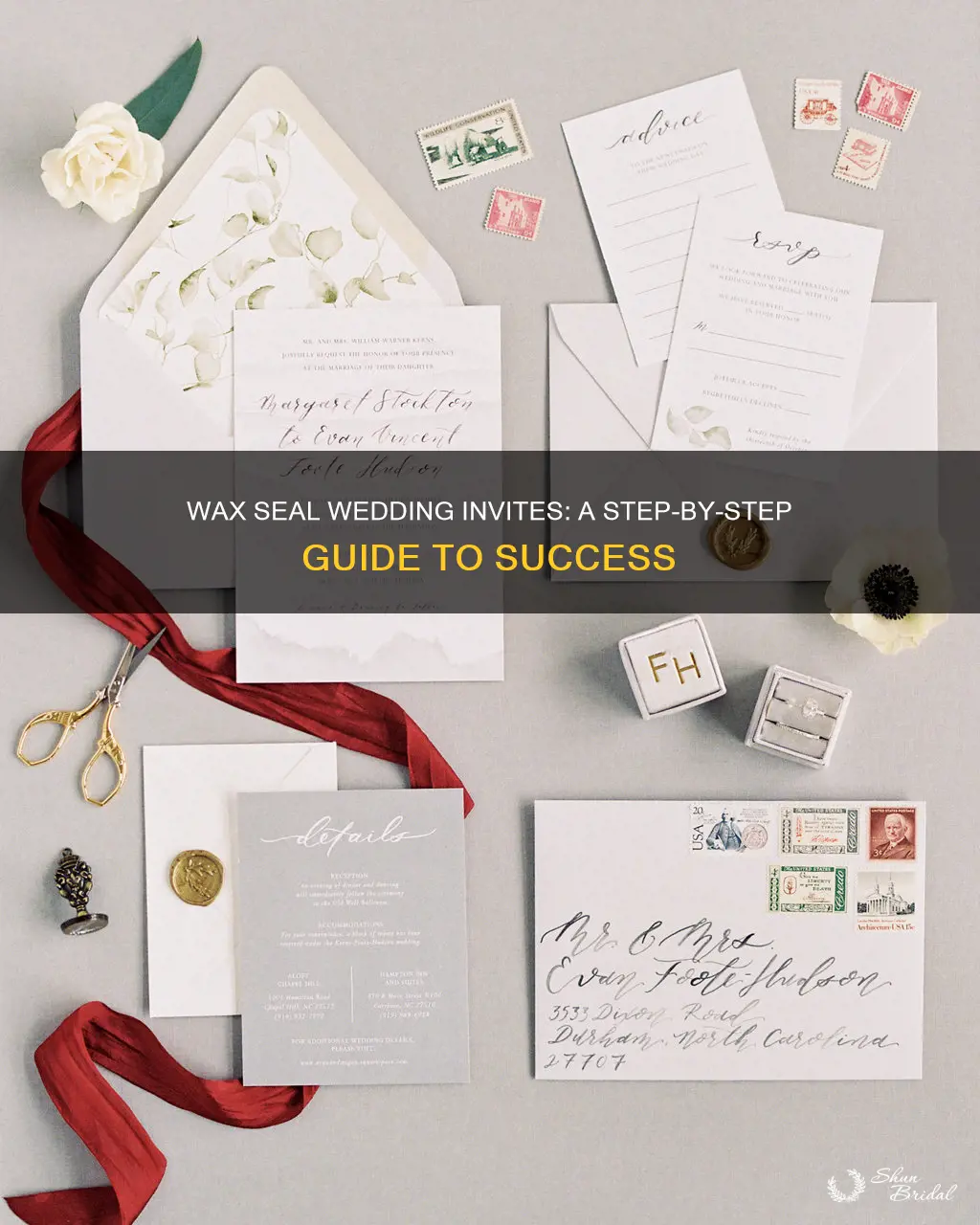 how to wax seal wedding invitations