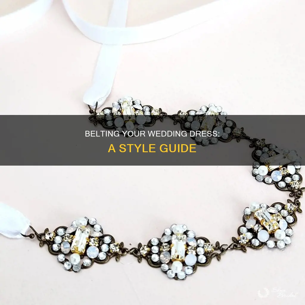 how to wear a belt with wedding dress