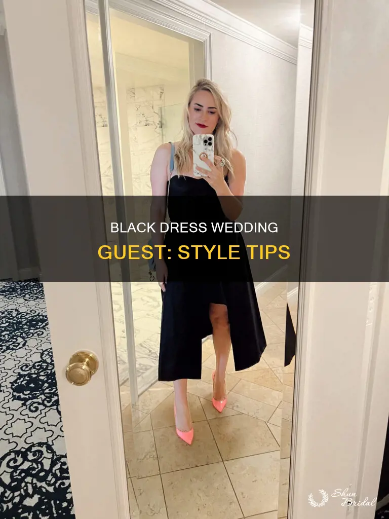 how to wear a black dress elegantly to attend wedding
