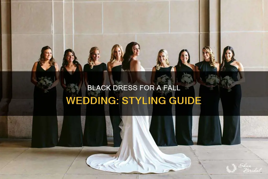 how to wear a black dress to a fall wedding