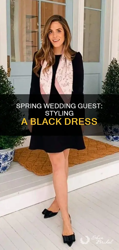how to wear a black dress to a spring wedding