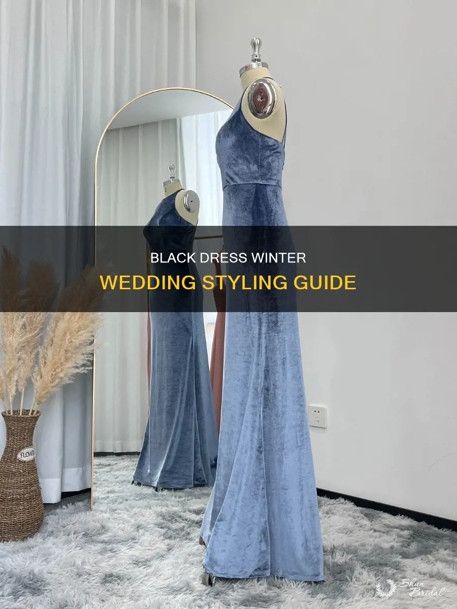 how to wear a black dress to a winter wedding