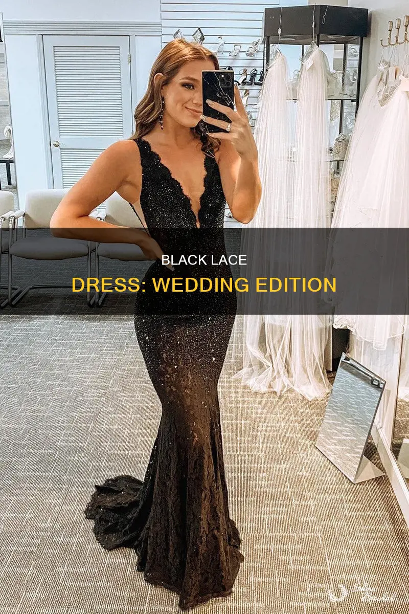how to wear a black lace dress to a wedding