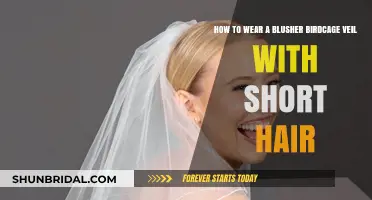 Styling Short Hair with a Blusher Birdcage Veil: Tips and Tricks