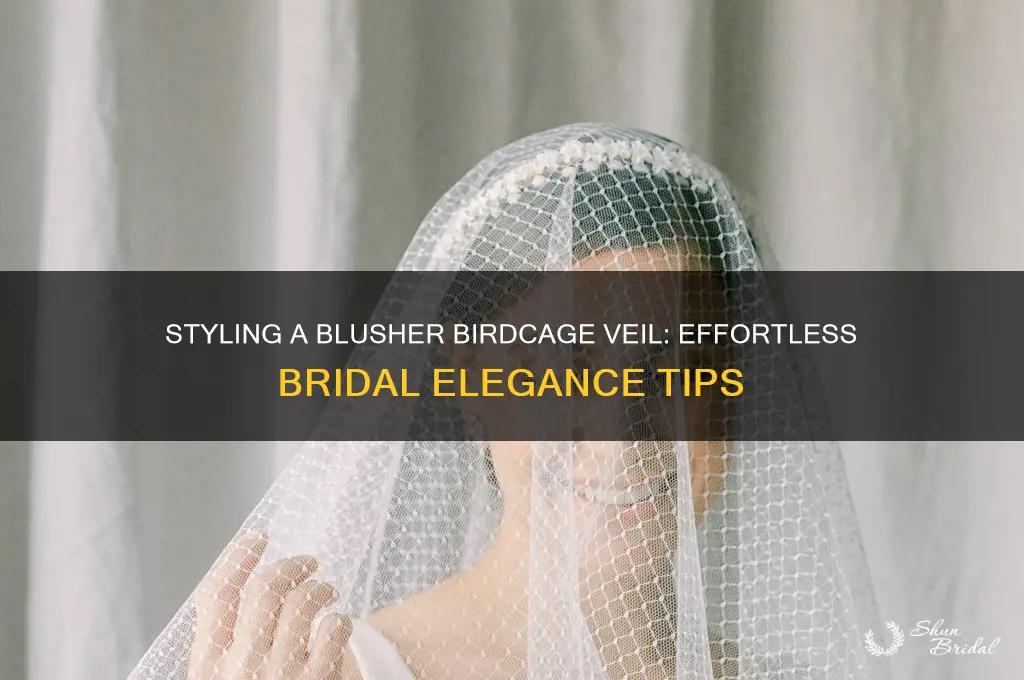 how to wear a blusher birdcage veil