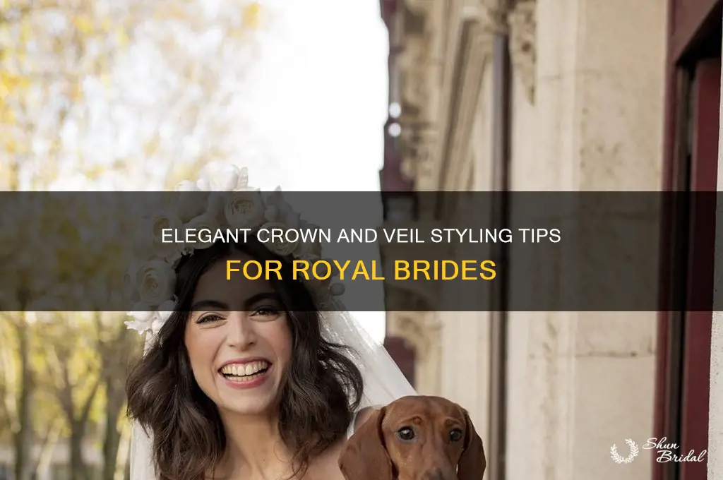 how to wear a crown with a veil