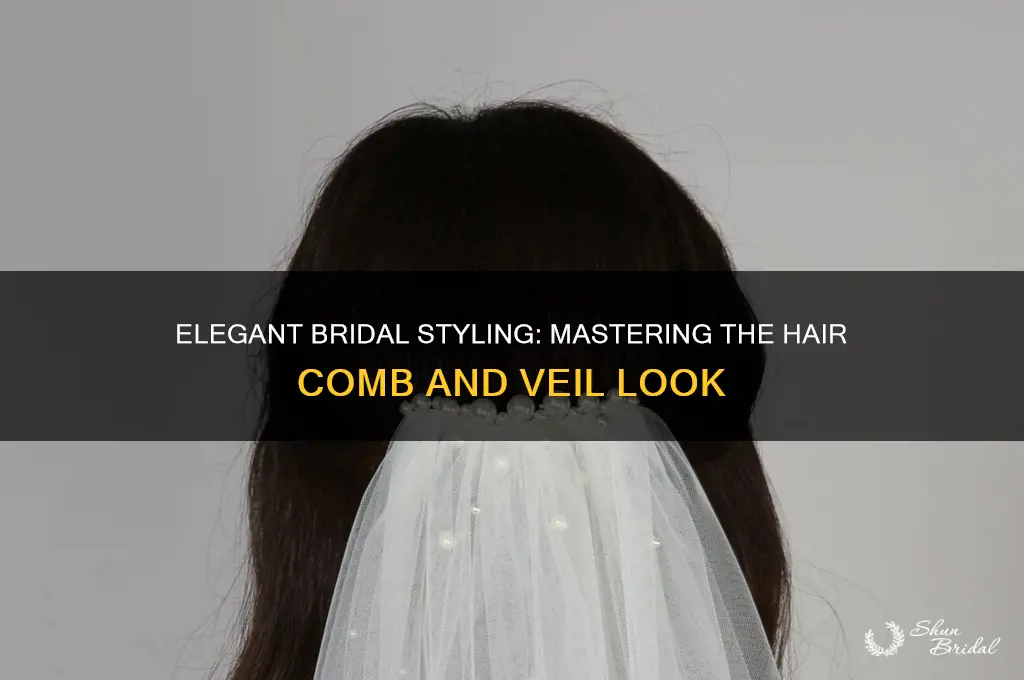 how to wear a hair comb and veil