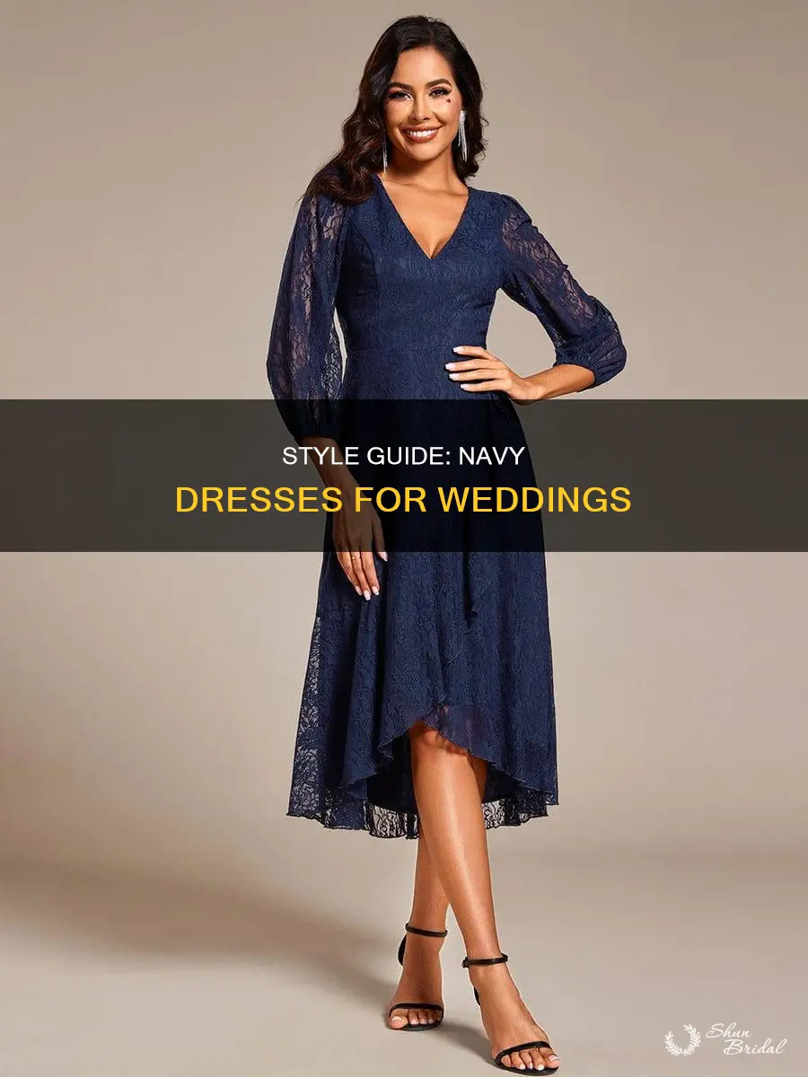 how to wear a navy blue dress for wedding