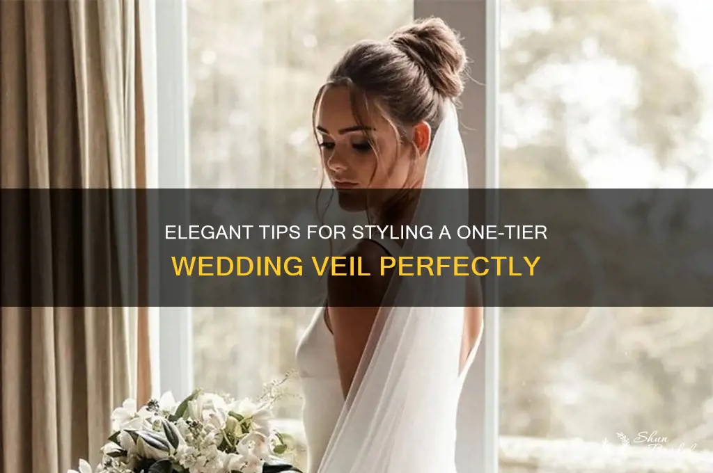 how to wear a one tier wedding veil